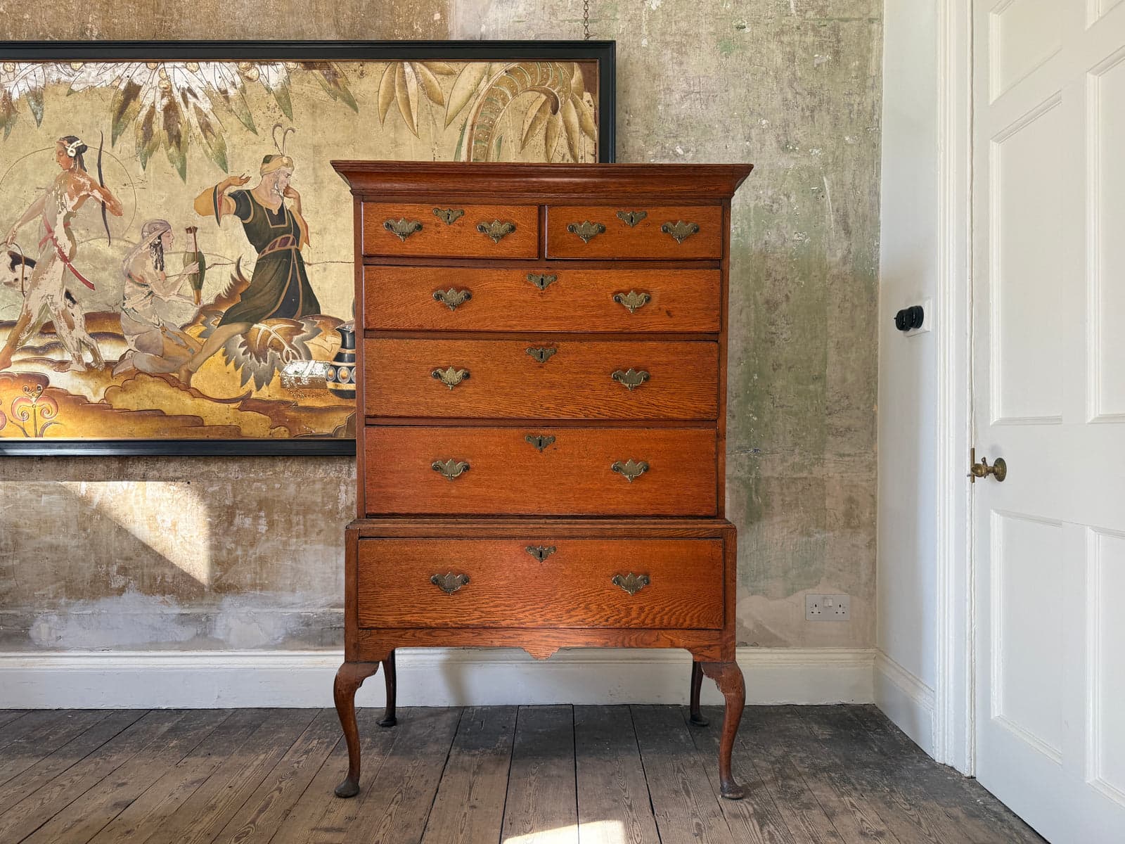 An 18th Century Oak Chest on Stand