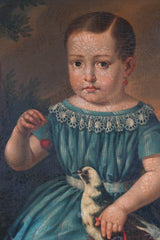 A 19th Century Portrait of a Boy With Pet Pigeon