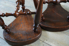 A Pair of Cockfighting Stools by James Shoolbred