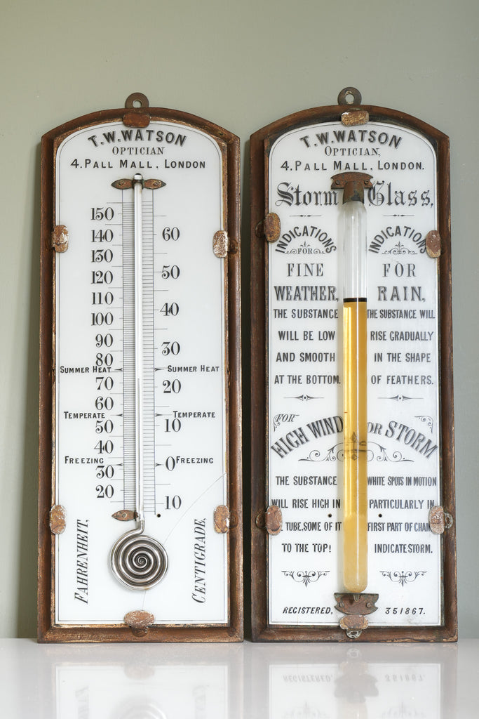 A 19th Century Barometer & Thermometer by T.W. Watson