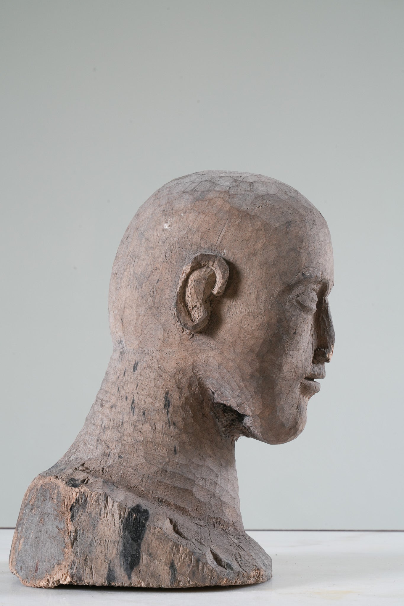 Carved Timber Male Bust