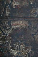 Embossed Leather Four Panel Room Screen