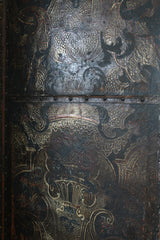 Embossed Leather Four Panel Room Screen