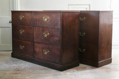 A Pair of George III Oak Chests