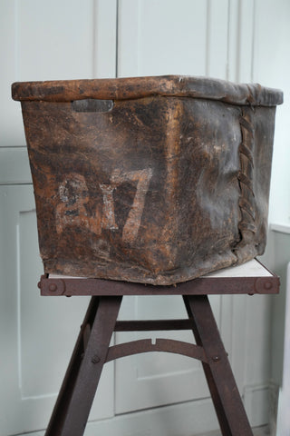 19th Century Buffalo Hide Rag Bins