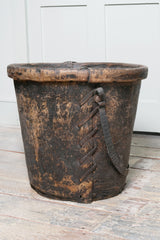 Buffalo Skin Bucket with Carrying Handle