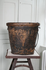 Buffalo Skin Bucket with Carrying Handle