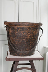 Buffalo Skin Bucket with Carrying Handle