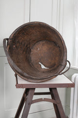 Buffalo Skin Bucket with Carrying Handle