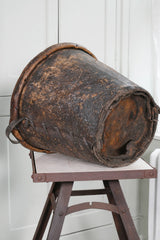 Buffalo Skin Bucket with Carrying Handle