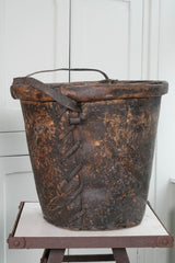 Buffalo Skin Bucket with Carrying Handle