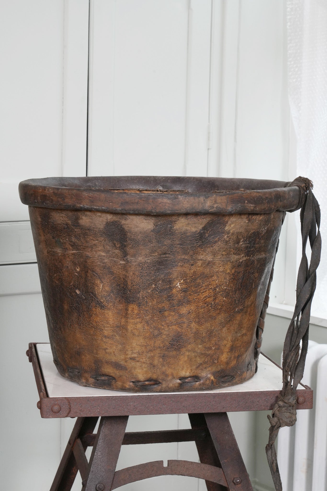 Buffalo Hide Bin with Strap