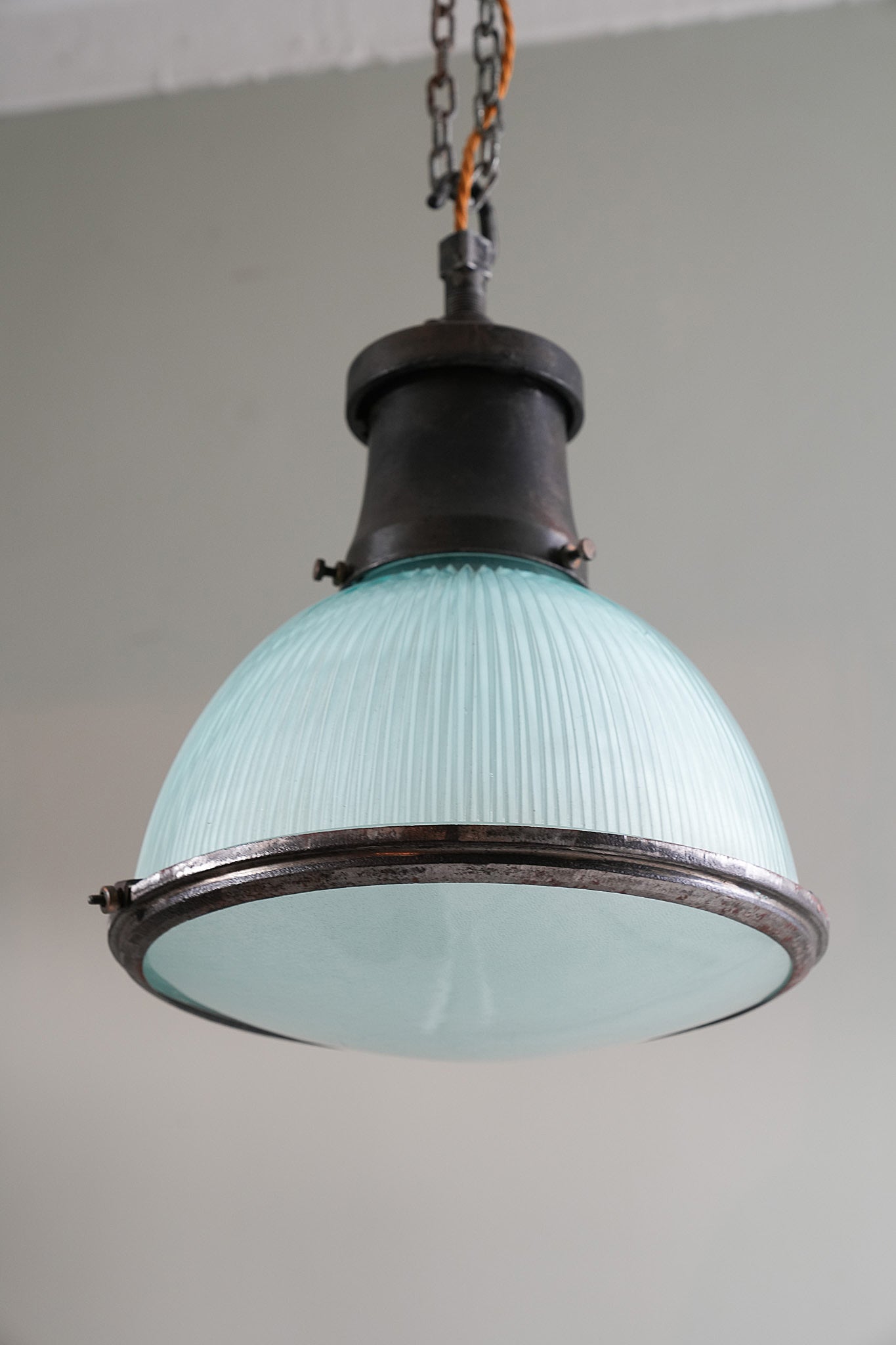 Industrial Holophane Pendant Light