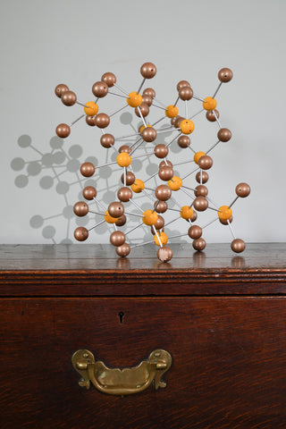 Yellow & Gold Molecular Model