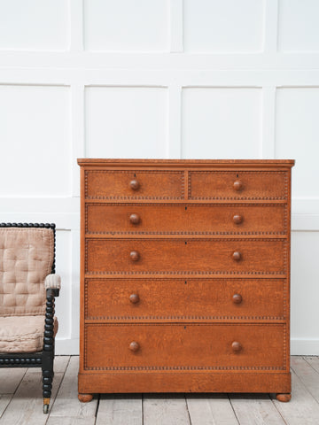 A 19th Century Burr Ash Chest of Drawers