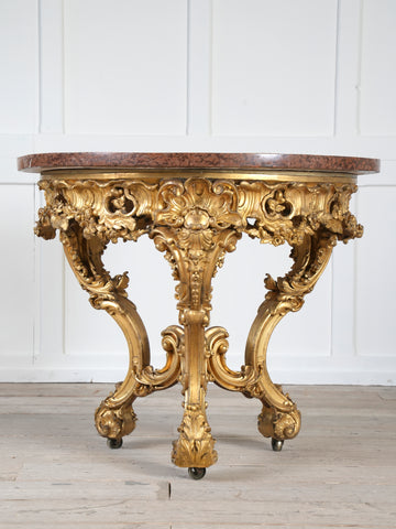 A Mid 19th Century Gilt Gesso Centre Table