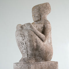 A Portland Stone Statue of an Egyptian Deity