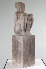 A Portland Stone Statue of an Egyptian Deity