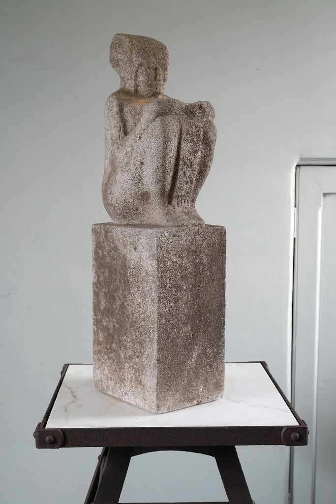 A Portland Stone Statue of an Egyptian Deity