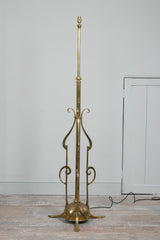 A Brass Aesthetic Movement Floor Lamp