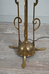 A Brass Aesthetic Movement Floor Lamp