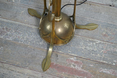 A Brass Aesthetic Movement Floor Lamp