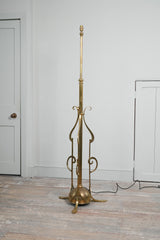 A Brass Aesthetic Movement Floor Lamp