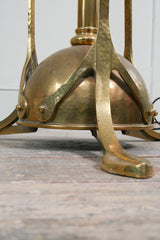 A Brass Aesthetic Movement Floor Lamp