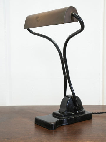 A Copper & Steel Desk Lamp