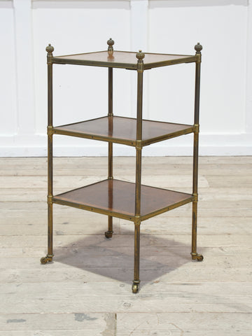 A 19th Century Brass & Walnut Etagere