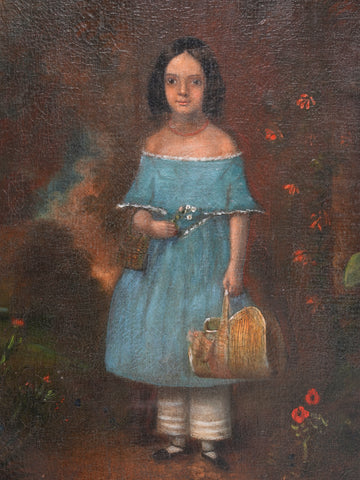 An 18th Century Painting of a Young Girl