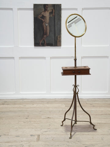 A 19th Century Brass & Oak Gentleman's Shaving Stand