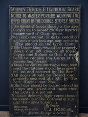 Liverpool Docks Sign Board