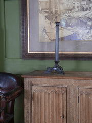 A 19th Century Bronze Neoclassical Column Candlestick