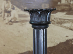 A 19th Century Bronze Neoclassical Column Candlestick