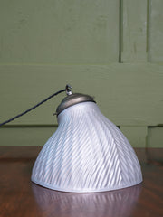 1930s Silvered Glass Parabolic Pendant Light