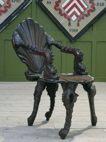 A 19th Century Walnut Grotto Chair