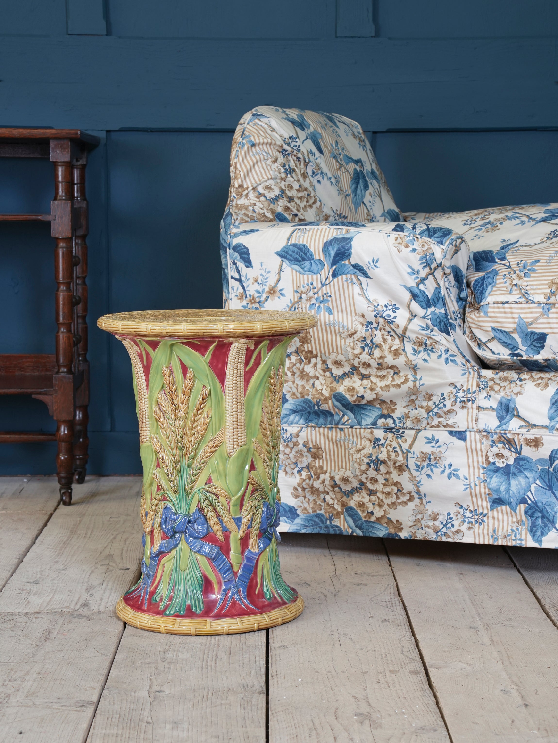 A Majolica Garden Stool by John Adams