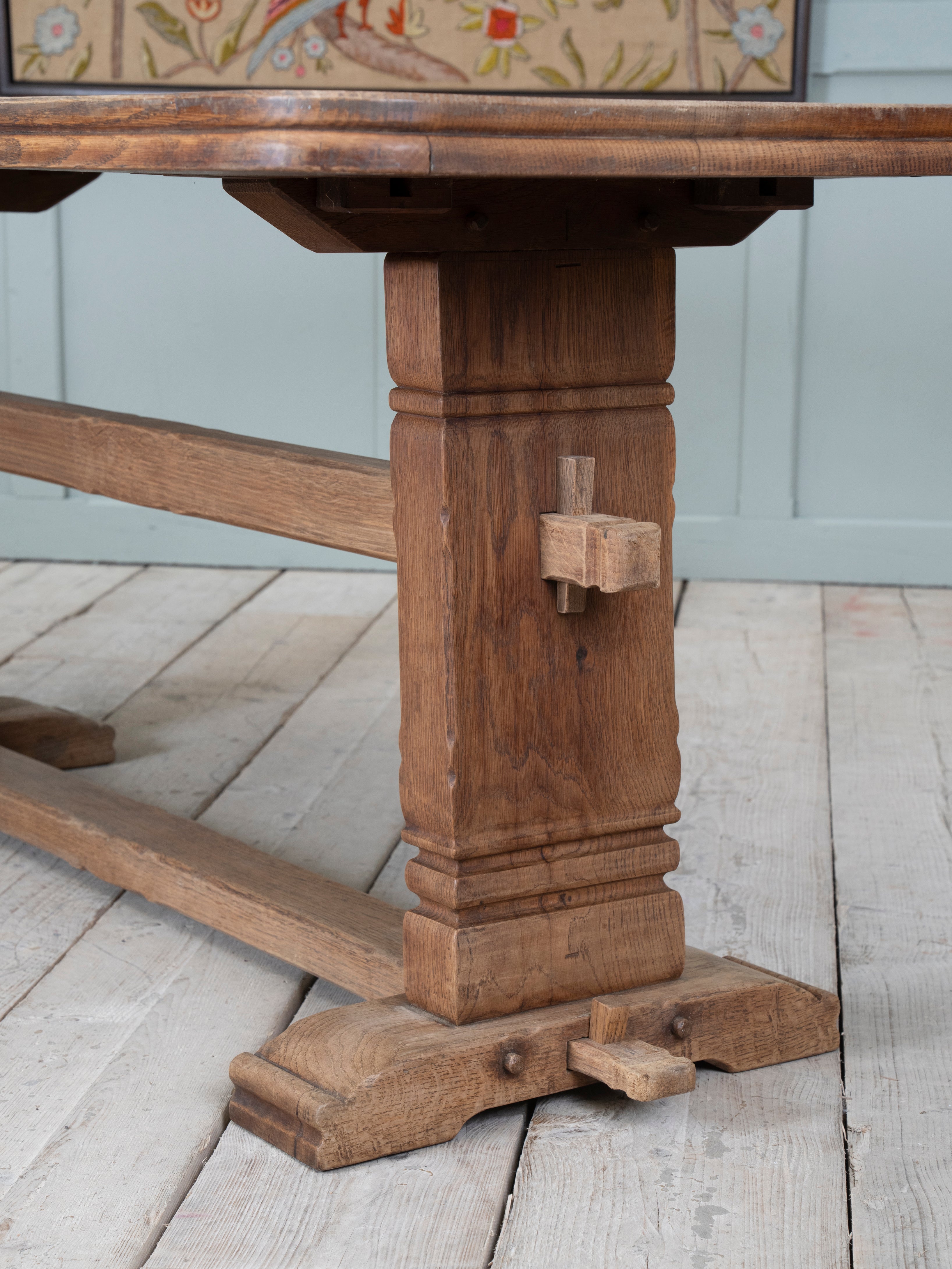 English Oak Arts & Crafts Refectory Table