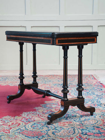 A 19th Century Ebonised Gaming Table