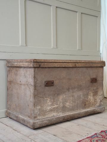 A Large George III Painted Pine Chest