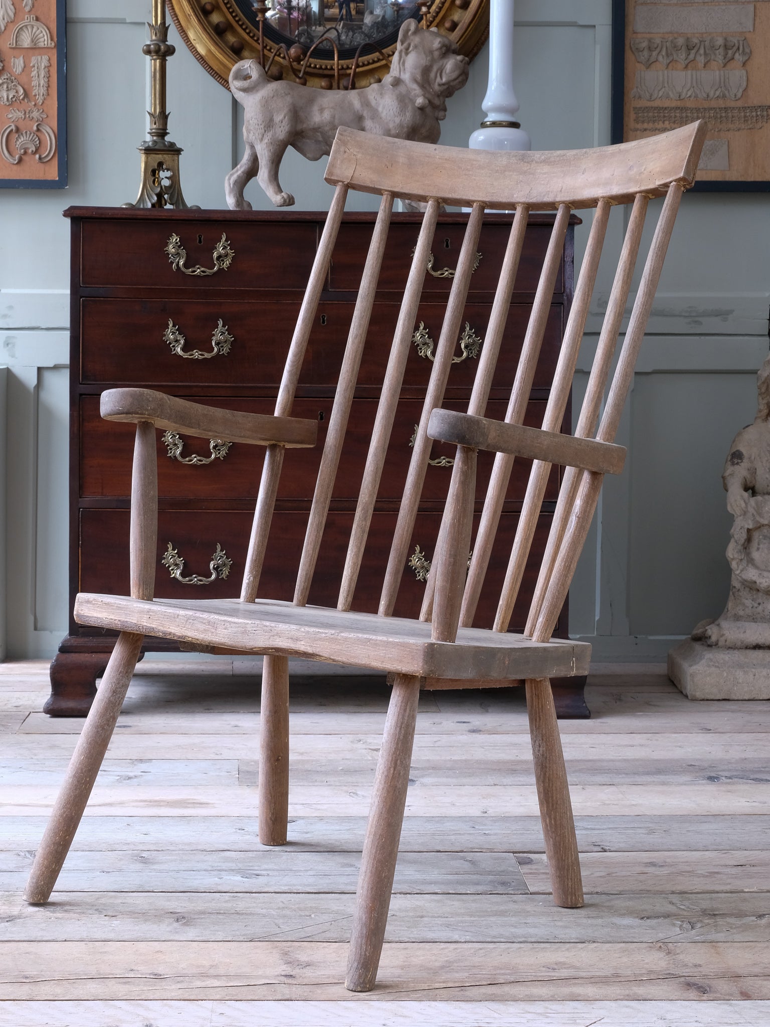 A 19th Century Irish Comb Back Arm Chair