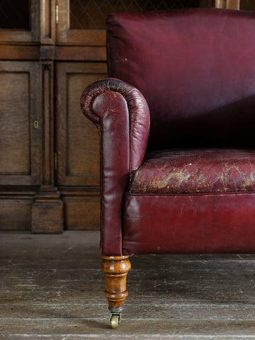 A George V Morrocan Leather Armchair