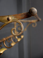 Brass Hat & Coat Rack