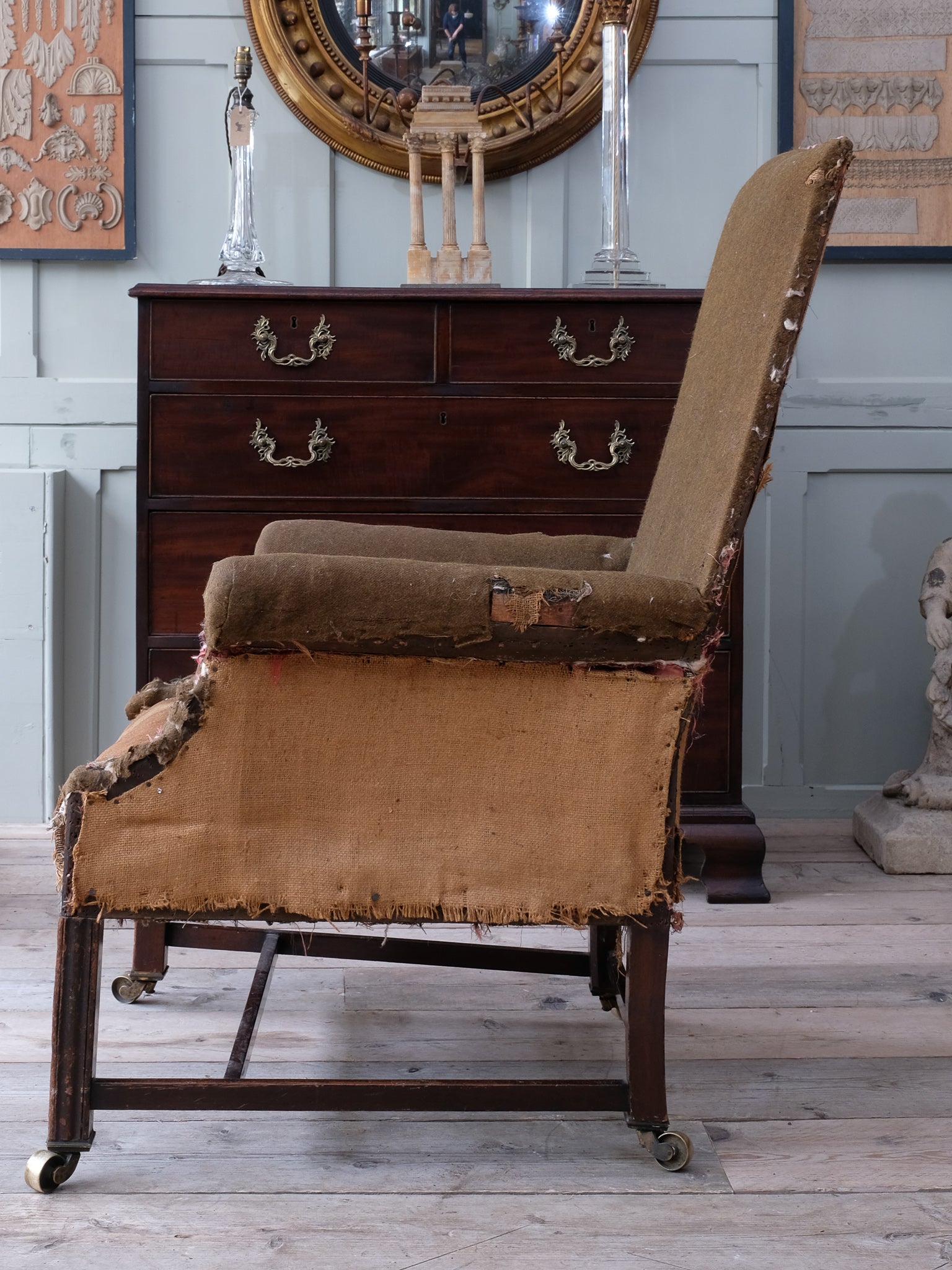 A Regency Library Armchair