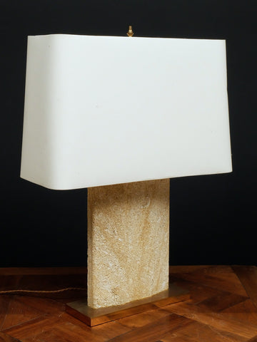 70s Sandstone Table Lamp