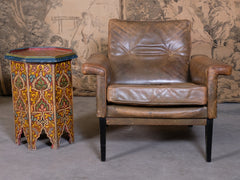 Painted Moroccan Side Table