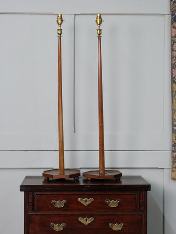 Tall 18th Century Candlestick Lamps