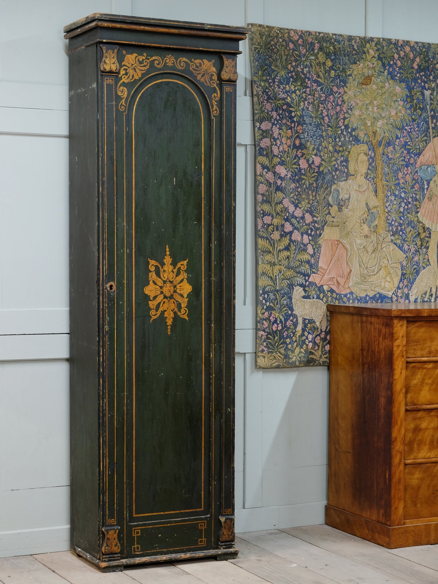 Tall Georgian Painted Cupboard