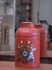 Toleware Tea Caddy Lamp